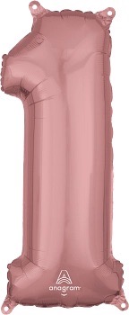 Globo 26" Numero 1 Oro Rosa C/1