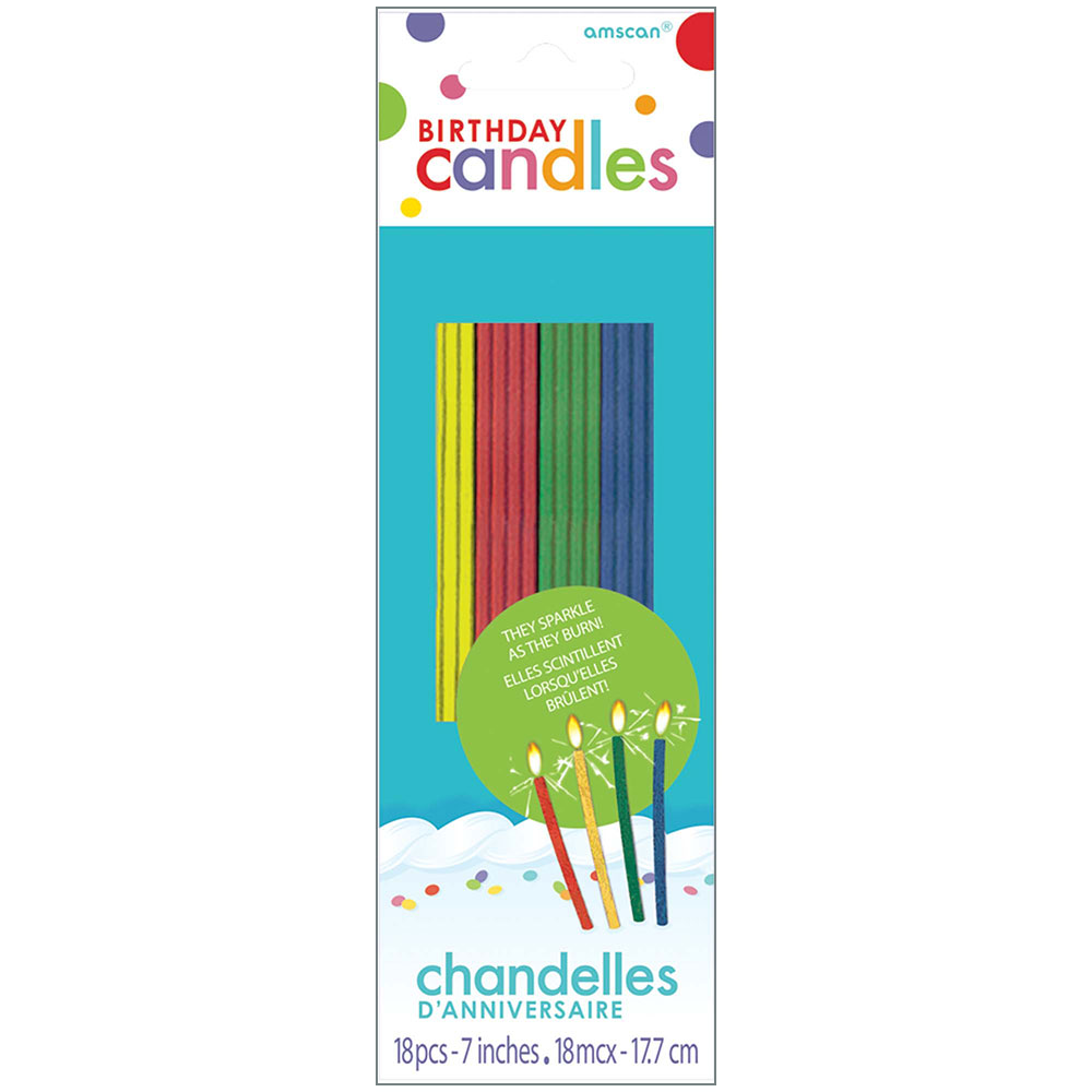 Velas Chispeantes Colores C/18