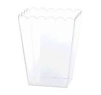 Small Clear Plastic Scalloped Container Ch C/1