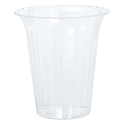 Clear Plastic Flared Cylinder Container C/1