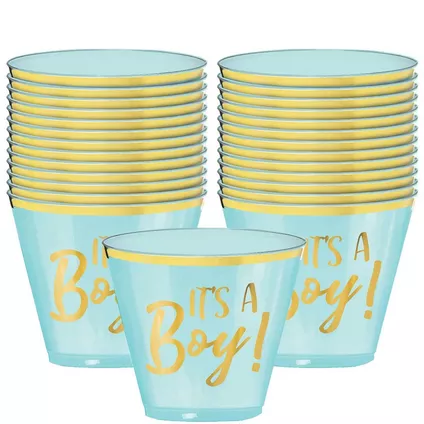 Vaso De Plastico 9oz Baby Boy C/30