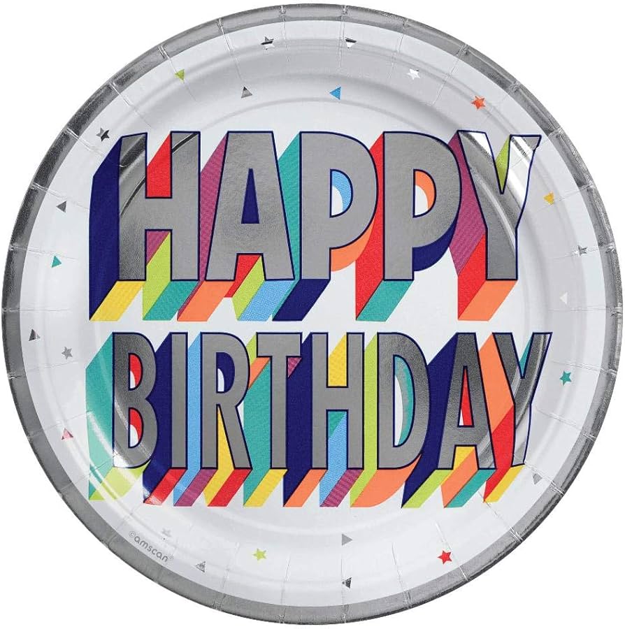 Plato 9" Here's To Your Birthday C/8