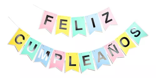 Banderin Colores Pastel C/1