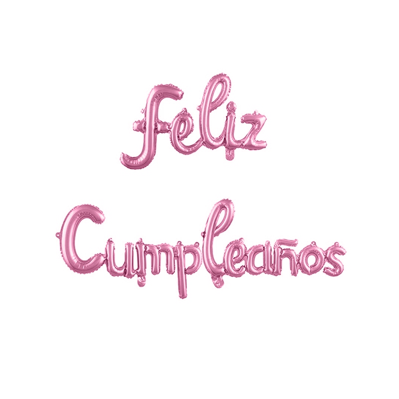 Globo Letrero Feliz Cumpleaños Rosa C/1
