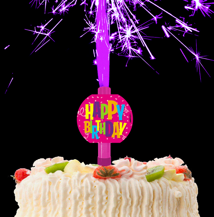 Vela Chispeante Happy Birthday Rosa C/1 (copia)