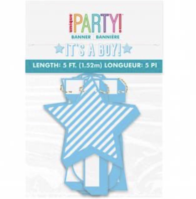 Pink Letter It's A Boy Banner C/1