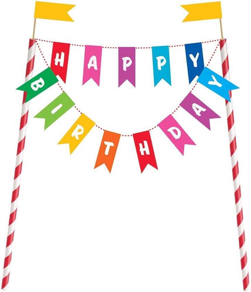 Cake Topper Happy Birthday Colores C/1