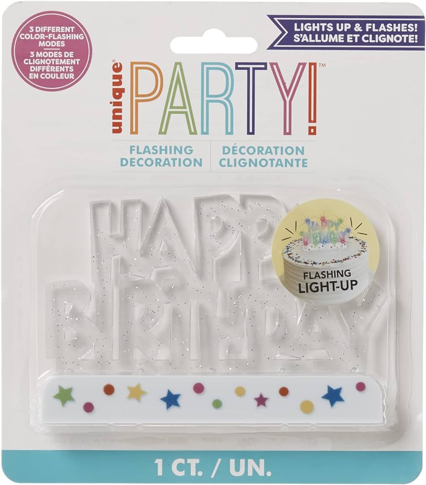Flashing Decoration Happy Birthday C/1