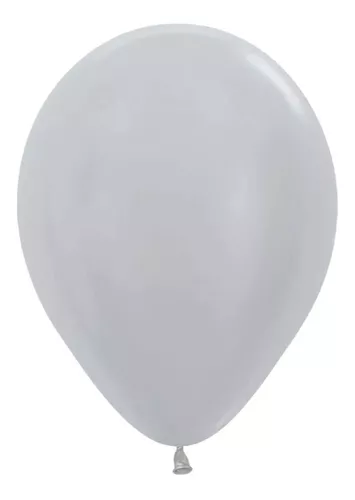 Globo 5" Latex Plata C/1