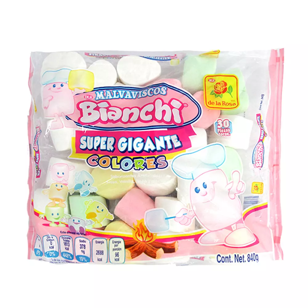 Malvaviscos Super Gigante Colores C/840g