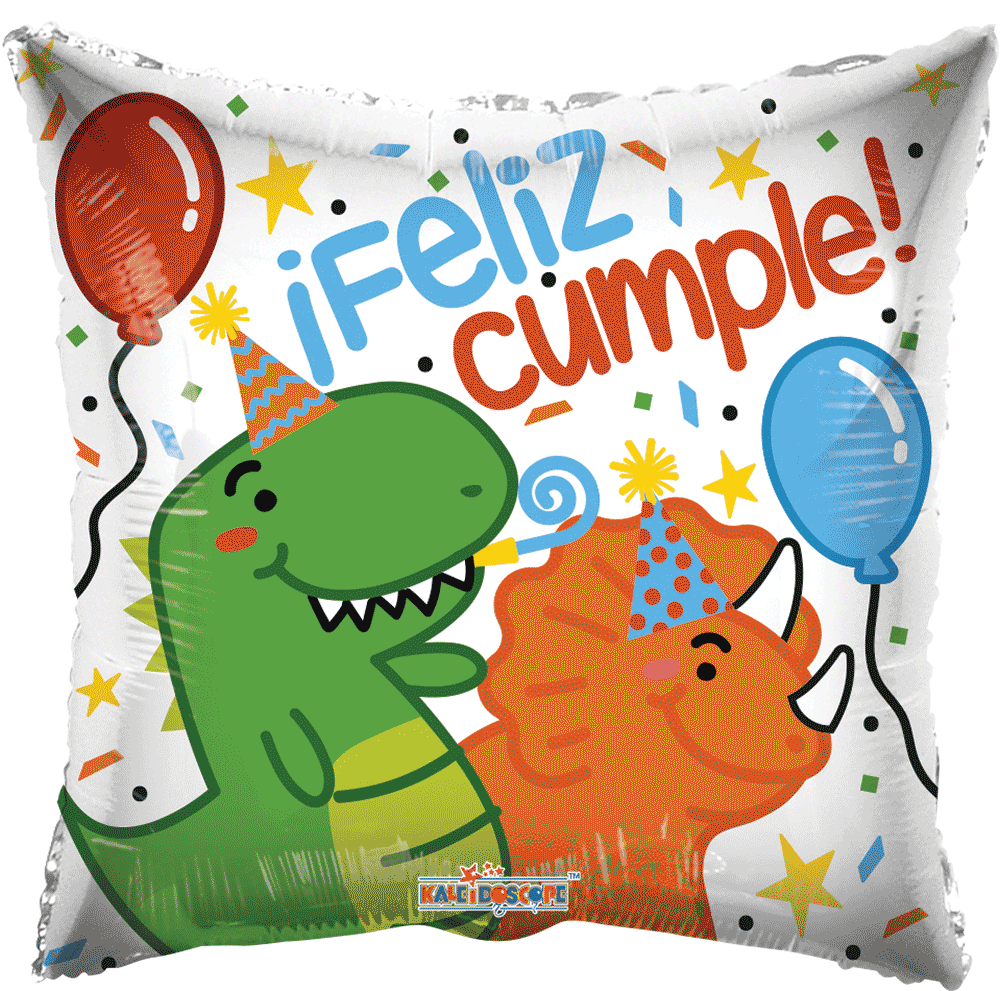 Globo 18" Feliz Cumple Dinosaurios C/1