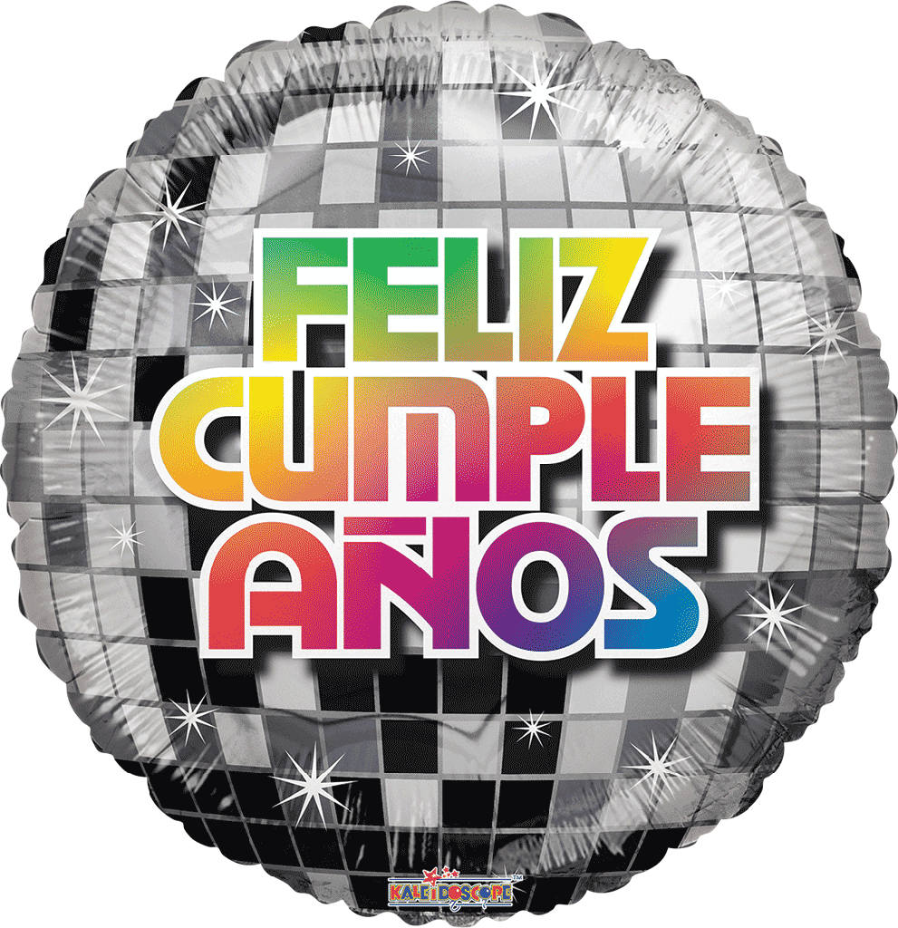 Globo 24" Feliz Cumple Disco Ball C/1