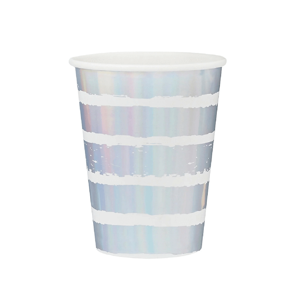 Vaso 9oz Foil Plata C/10