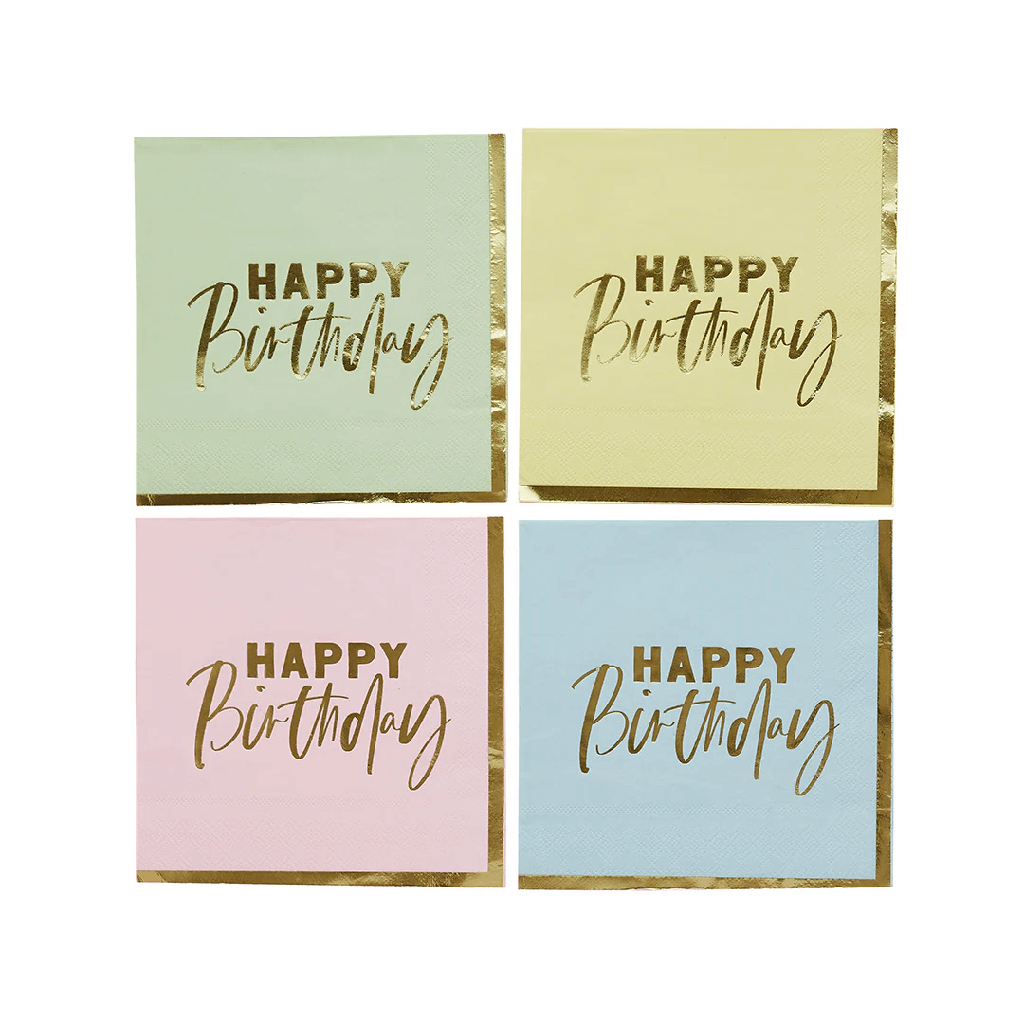 Servilleta G Pastel Happy Birthday C/16