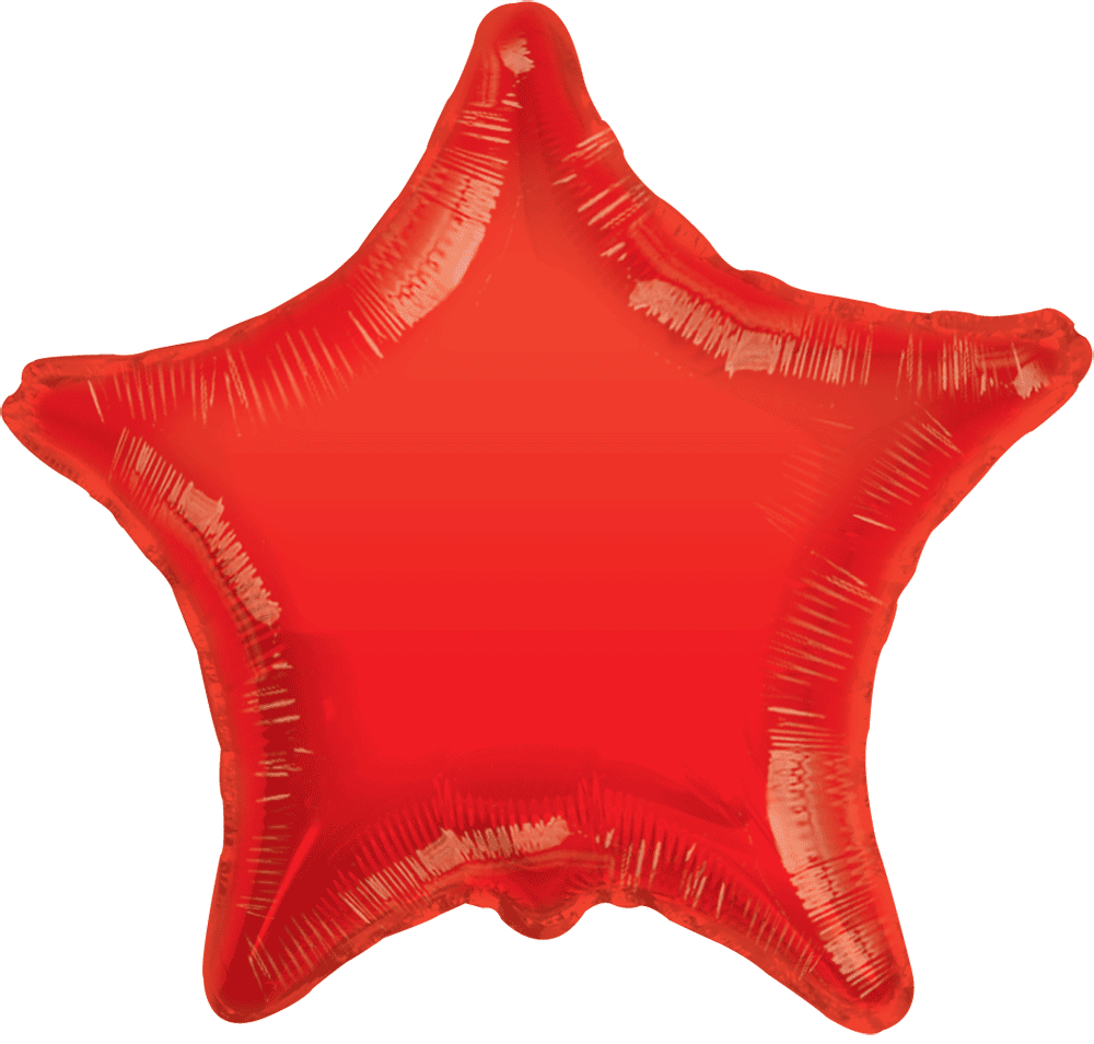 Globo 9" Estrella Rojo C/1