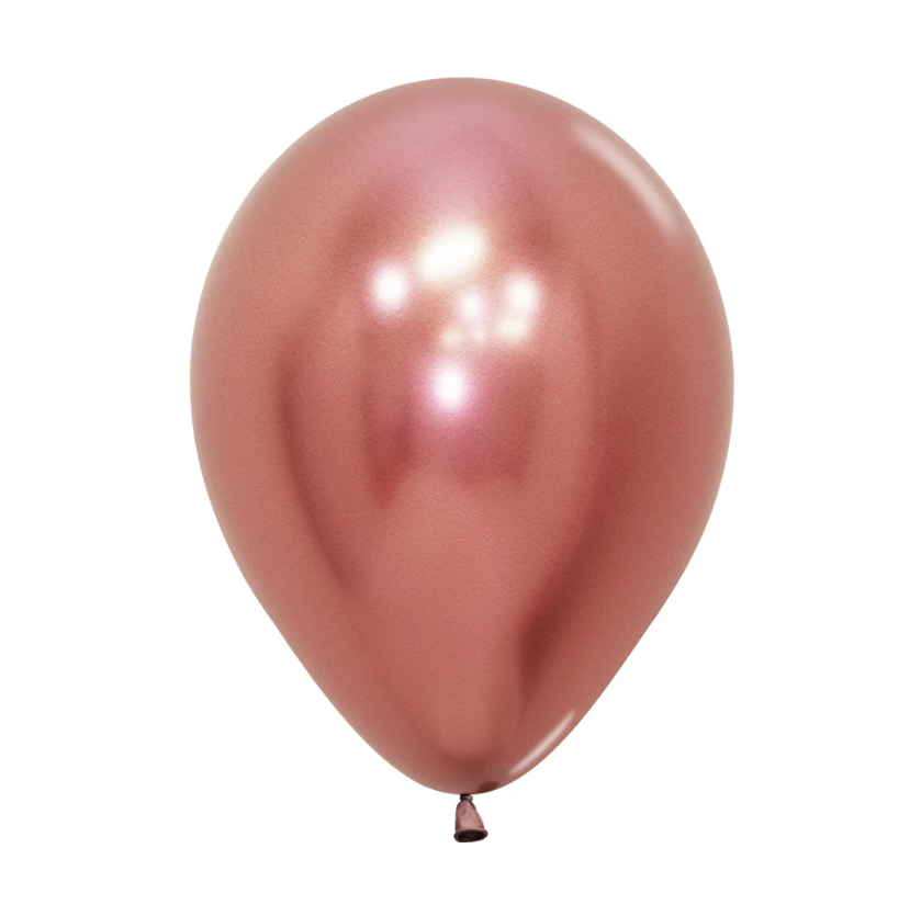 Globo 12" Latex Dorado Rosa C/1