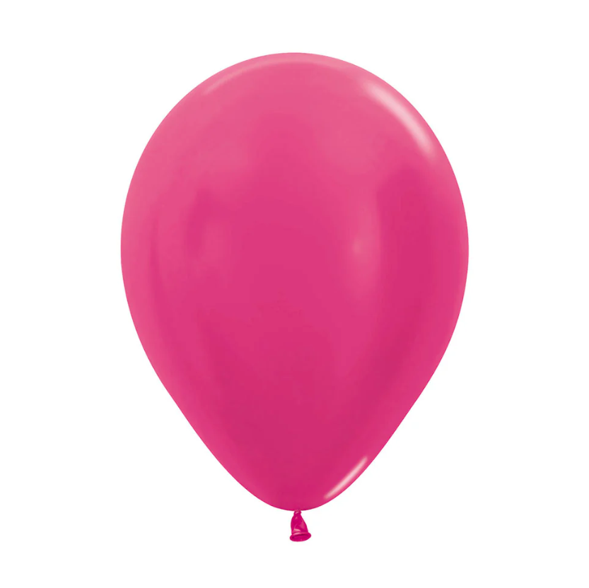 Globo 12" Latex Metal Fucsia C/1