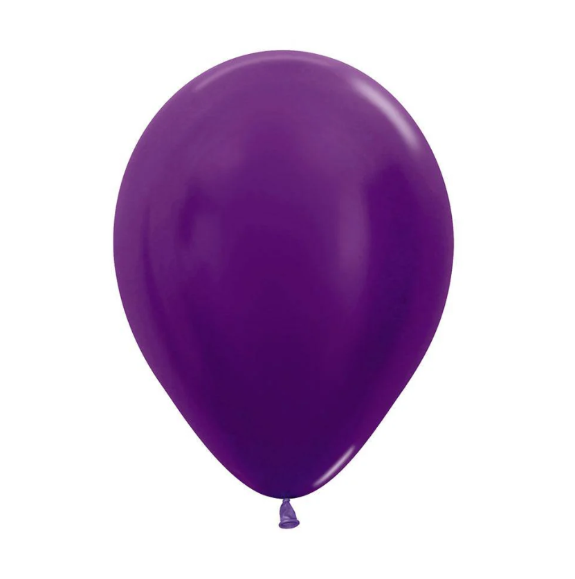 Globo 12" Latex Metal Violeta C/1