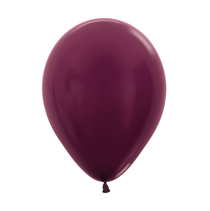 Globo 12" Latex Metal Vinotinto C/1
