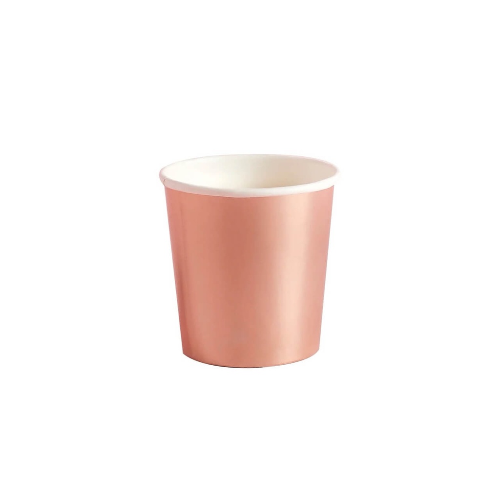 Vaso 4oz Foil Oro Rosa C/10