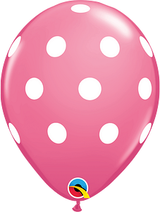 Globo 12" Polka Grande Rosa C/1