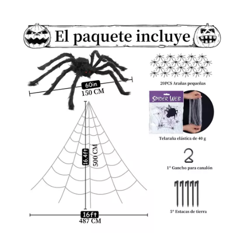 Kit Telaraña Decorativa C/1