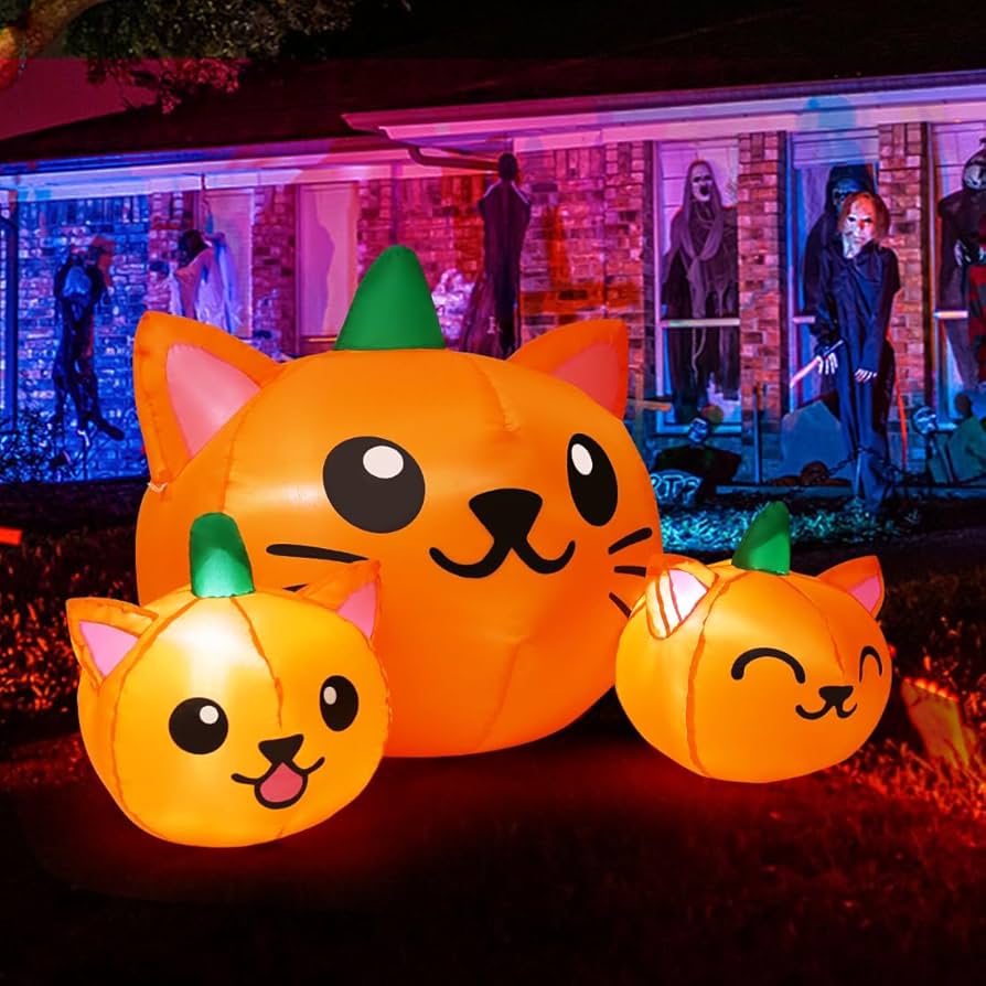 Inflable Trio De Calabazas Mininos 1.20m C/1