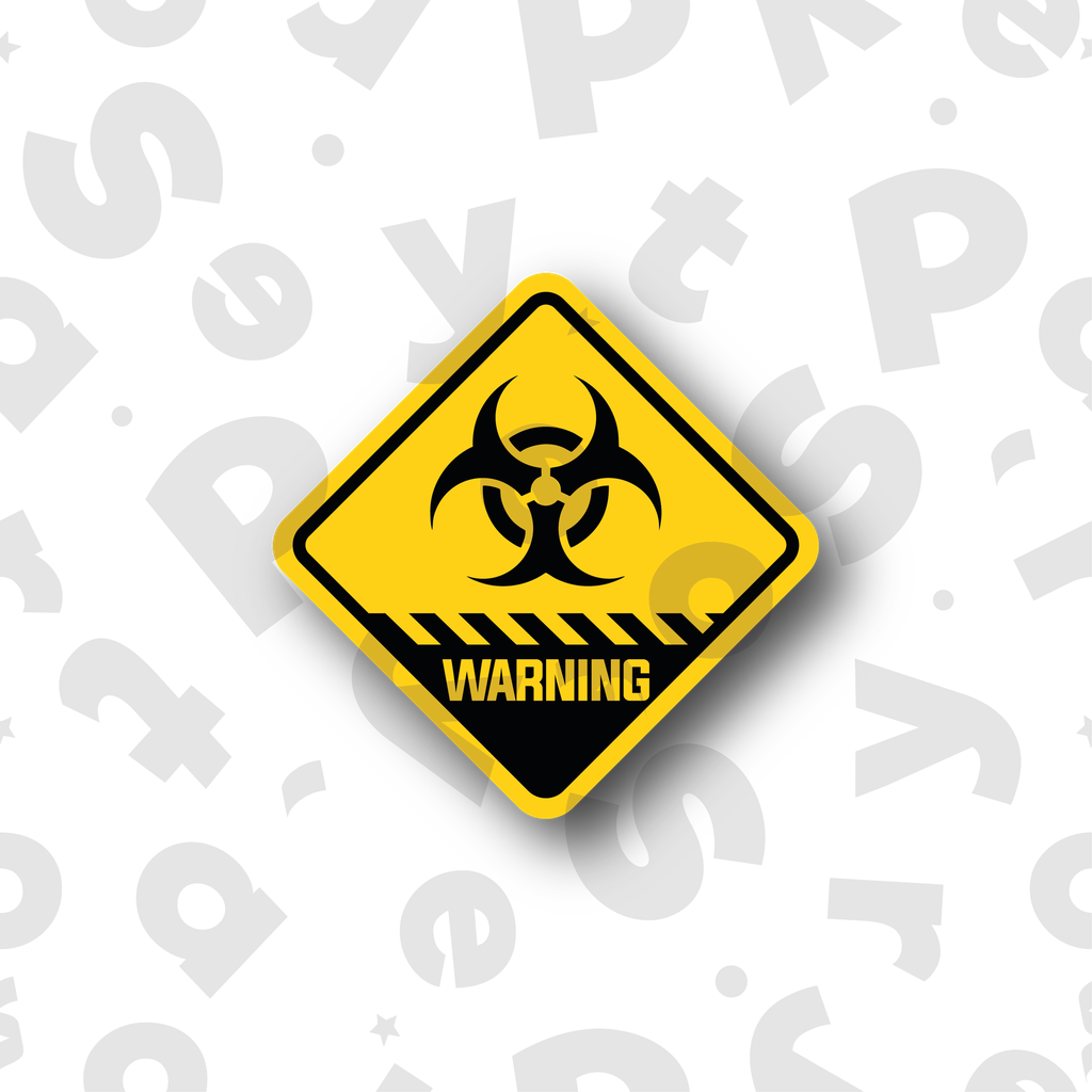 Figura De Plastico Warning Biohazard M C/1