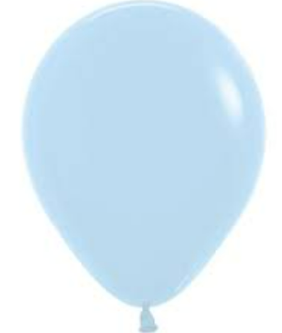 Globo 12" Latex Pastel Mate Azul C/1