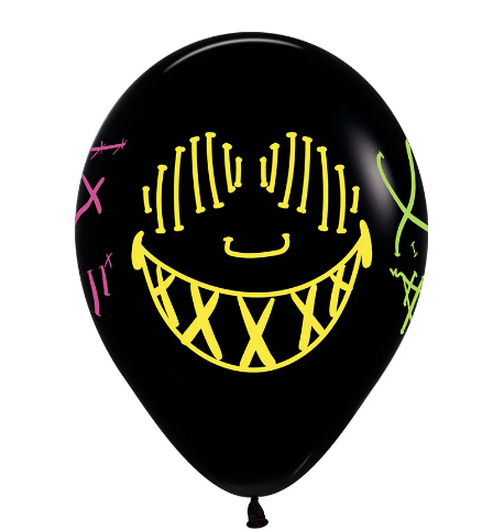 Globo 12" Latex Mascaras Neon C/1