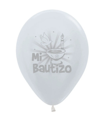 Globo 12" Latex Mi Bautizo C/1