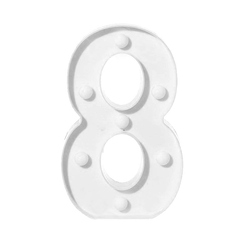 Numero 8 Luz Led C/1