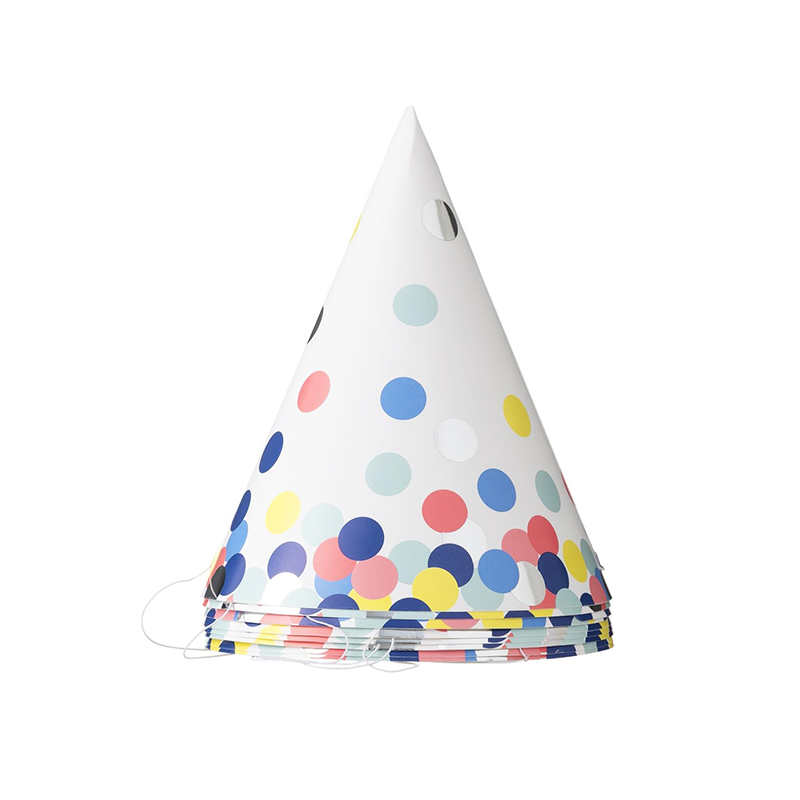 Gorritos De Papel Dots C/8