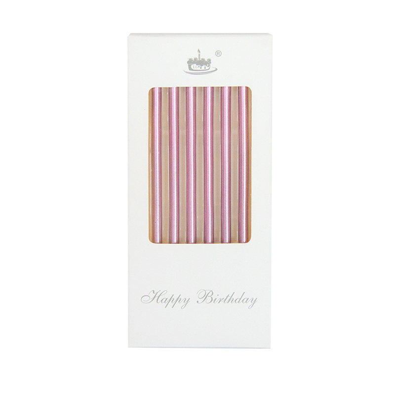 Velas Metalicas Rosa C/6