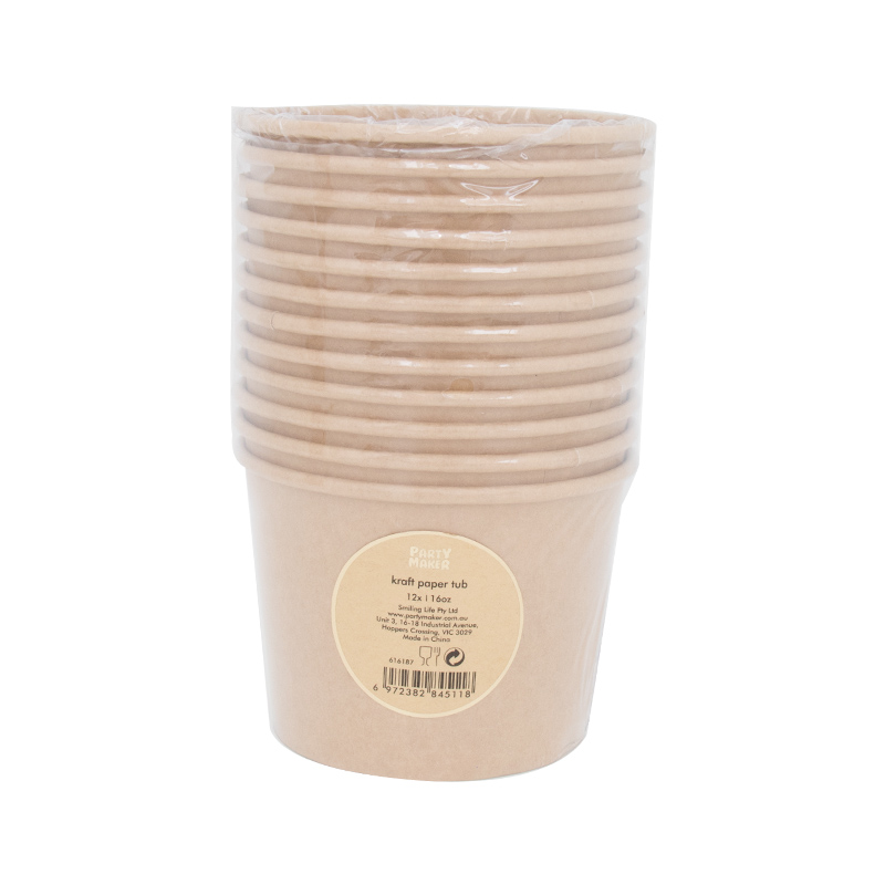 Vaso 16 oz kraft Para Dulces C/12