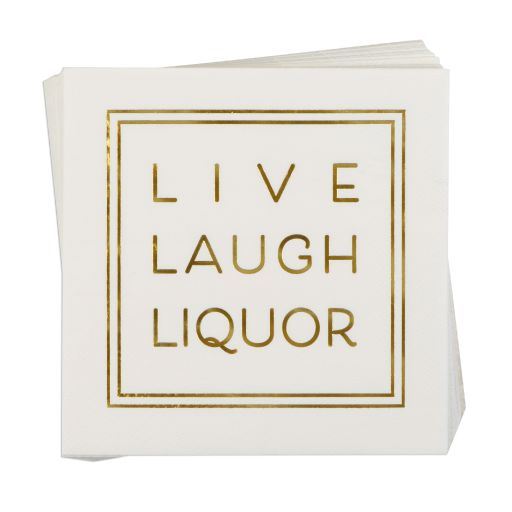 Servilleta Live Laugh Liquor C/20