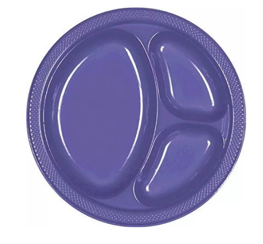 Plato 10.25" Con Division Morado C/20