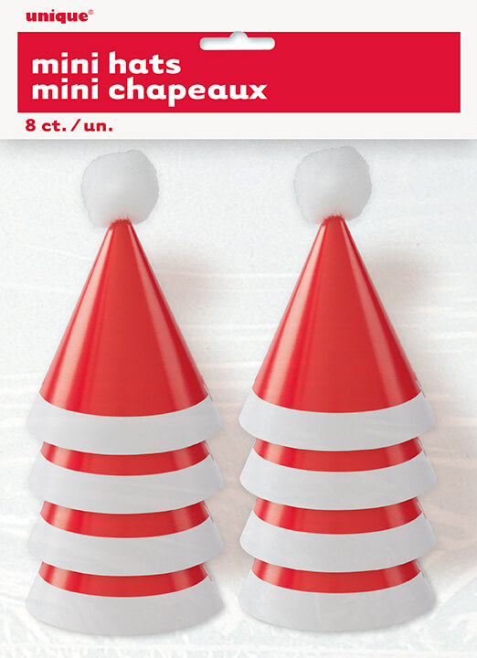 Mini Sombreros De Santa Claus C/8