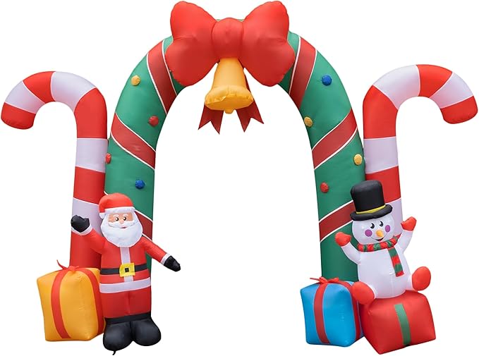 Arco Inflable Santa Y Muñeco De Nieve 3 m C/1