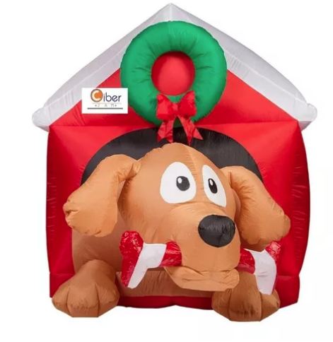 Casita Con Perrito Inflable 1.5 m C/1