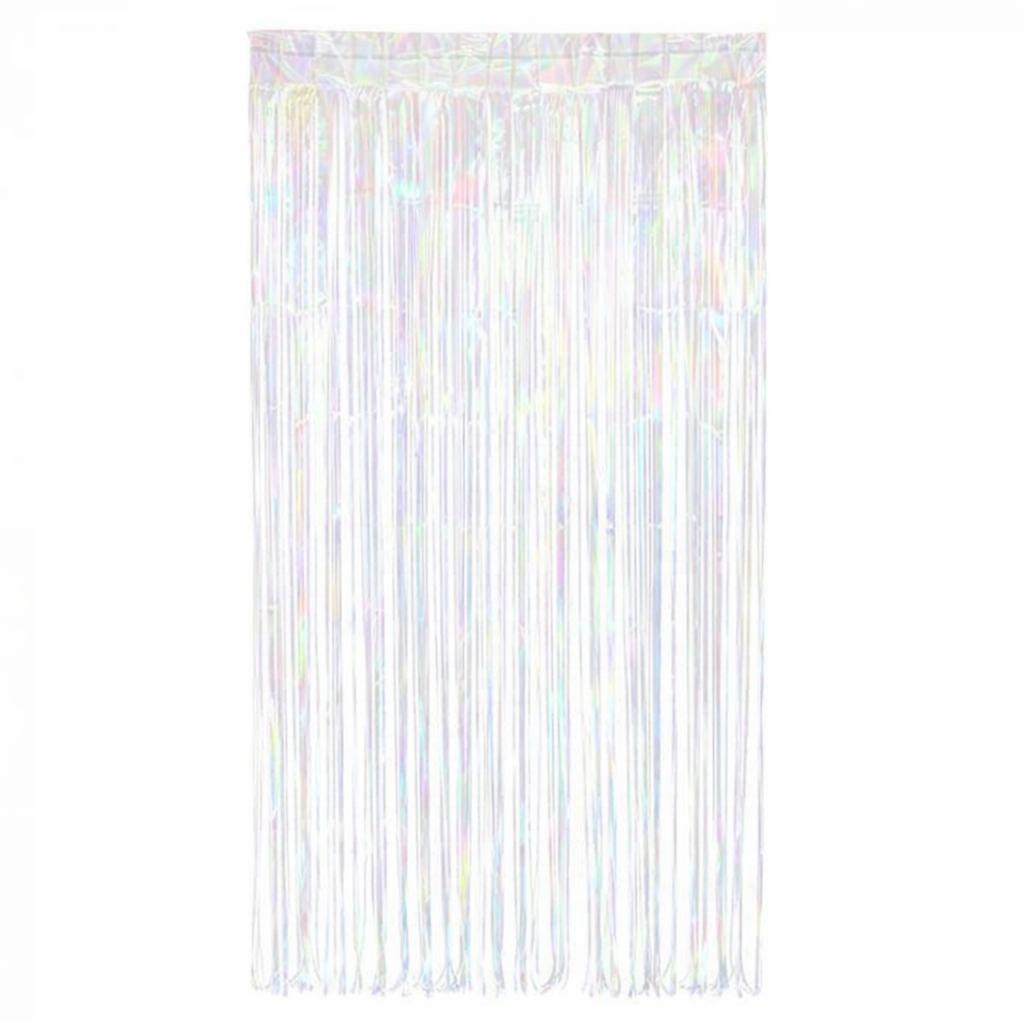 Cortina Iridiscente Blanco C/1