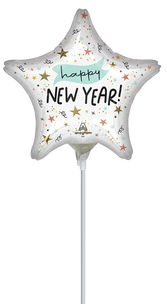 Globo 9" Estrella Happy New Year C/1