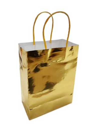 Bolsa De Papel Foil Oro C/4