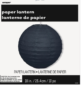 Linterna De Papel Negra C/1