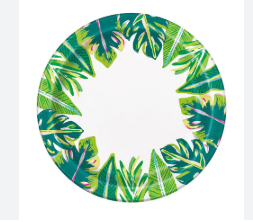 Plato 7" Tropical Leaves C/8