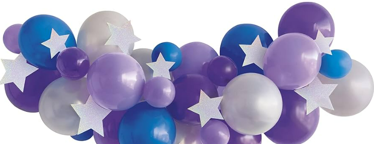 Balloon Kit Celestian Morado Estrellas C/1