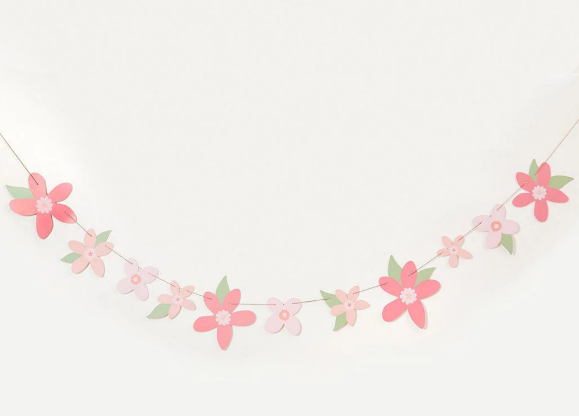 Flower Shaped Card Garland 2M C/1