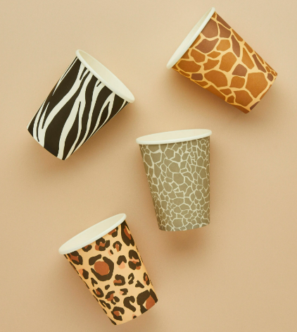 Vaso 9oz Animal Print C/8