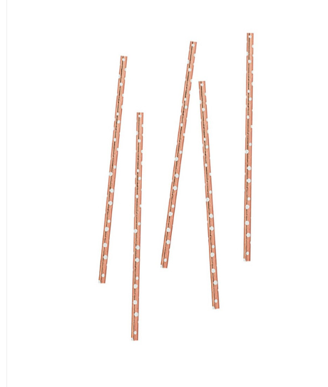 Paper Straws Oro Rosa C/20