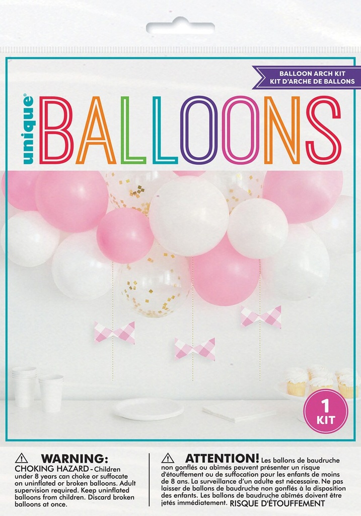 Balloon Arch Kit Pink & White C/1